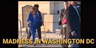 84 Year Old Nancy Pelosi Uses 2 Walking Sticks To Walk For 10 Feet