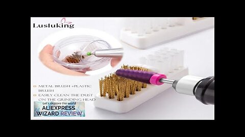 Electric Nail Drill Bits Cleaning Brush with Dustproof Box Portable Manicure Cutter Review