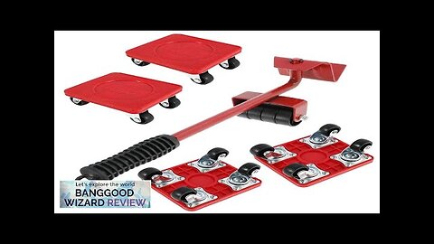 Furniture Lifter Mover Set with Universal Wheel Heavy Duty 400kg Capacity Red Review