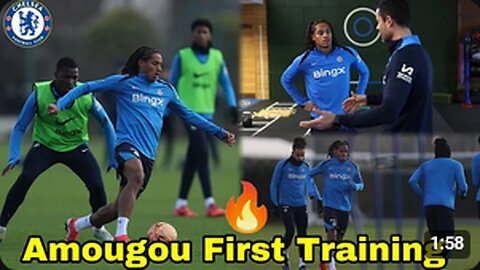 HIGH SPIRITS! Mathis AMOUGOU First Training Session At Chelsea _ Preparation fo