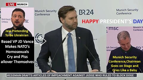 Based VP JD Vance Makes NATO’s Homosexuals Cry and Piss Allover Themselves. HAPPY PRESIDENT’S DAY!