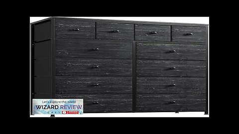 EnHomee Black Dresser for Bedroom with 12 Drawers Bedroom Dresser with Wooden Review