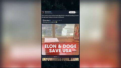 Elon Musk & DOGE in Action - Alex Jones on X