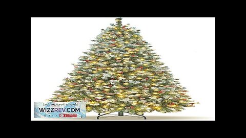 6FT Christmas Tree Pre-lit Artificial Christmas Tree with Red Berries & Pinecones Review