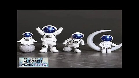 4 pcs Astronaut Figure Statue Figurine Spaceman Sculpture Educational Toy Desktop Home Review