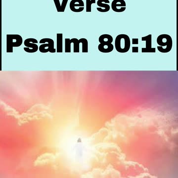 Daily Bible Verse - Psalm 80:19