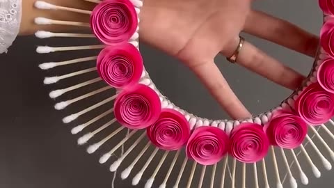 Beautiful paper flower wall hanging | Easy and simple wall hanging craft | Home Decor Ideas