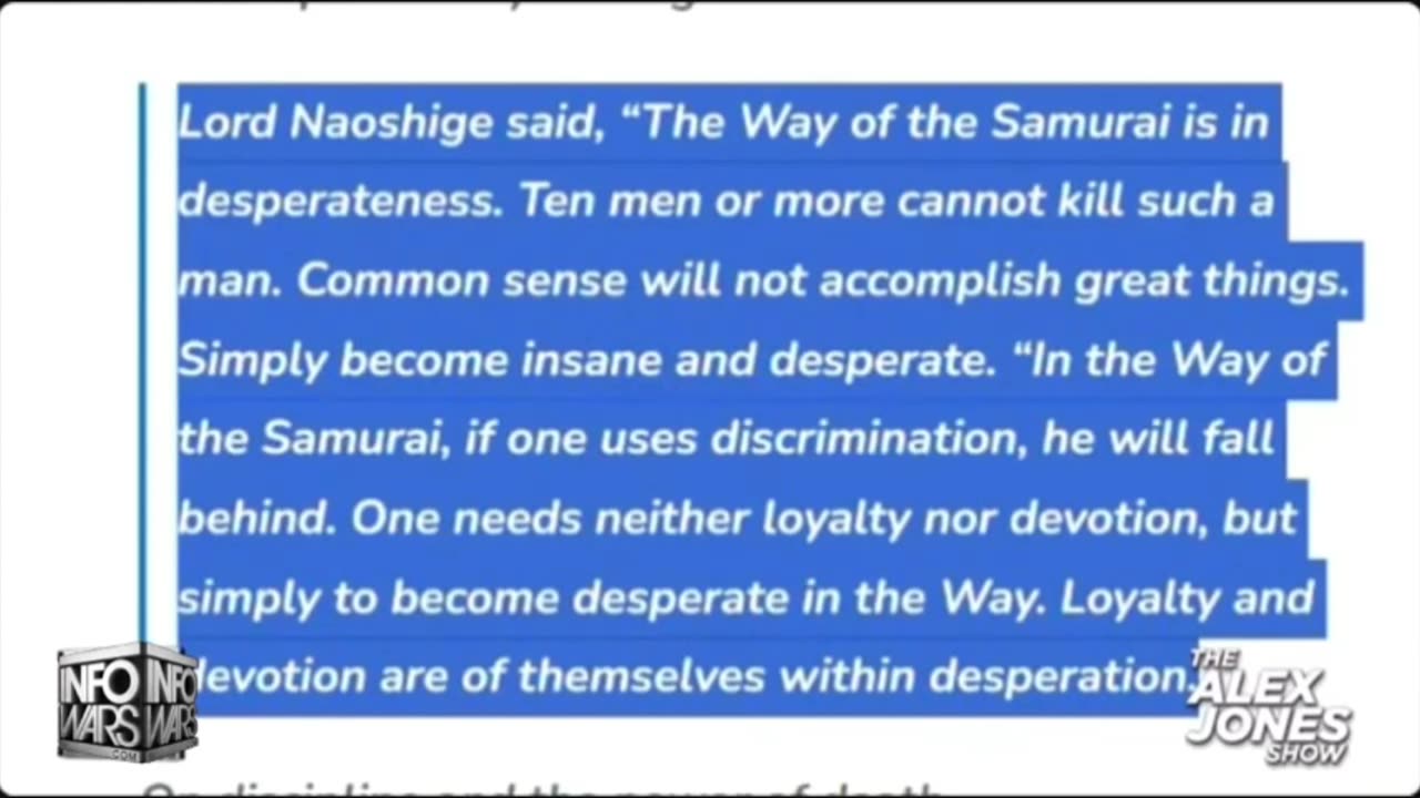 "The Way of the Samurai" - Lord Naoshige