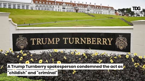 Trump’s Scotland Golf Resort Vandalized with Pro-Palestinian Graffiti After Gaza Controversy