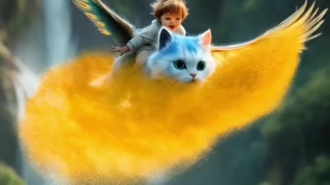 Flying cat