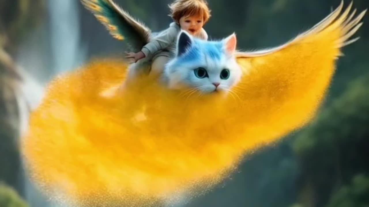 Flying cat