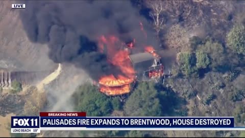 Palisades Wildfire Reaches Brentwood where Kamala Harris, Lebron James, and Schwarzenegger Live