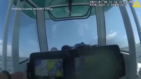 Florida cop jumps on to unmanned boat SPEEDING at 40mph