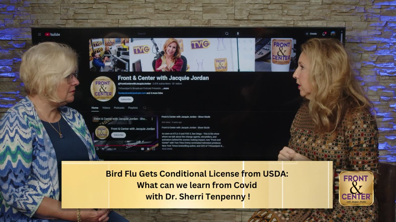 Front & Center with Jacquie Jordan I Covid to Bird Flu What Can We Learn l Dr. Sherri Tenpenny