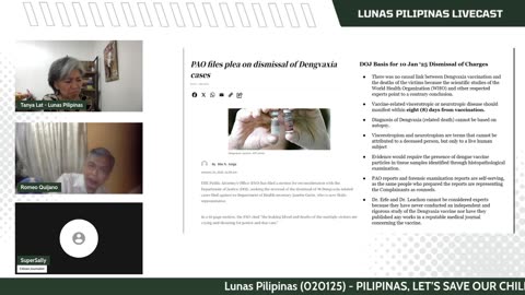 Lunas Pilipinas (020125) - PAO files plea on dismissal of Dengvaxia cases