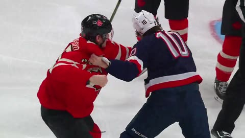 U.S. and Canada go to war on the ice at Montreal in front of Trudeau