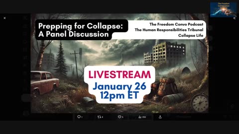 LIVE 1/26 12 EST When society crumbles, the rules of survival change. Are you ready?(*note below)