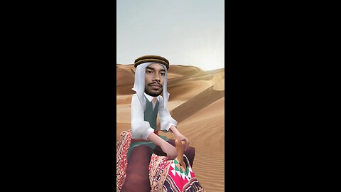 Riding on the back of a camel🐪 meme video.