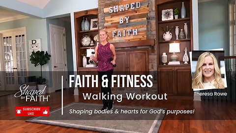 Walking Workout Cardio Strength Stretching Exercises | Shaped by Faith Christian Fitness { 15 MIN }