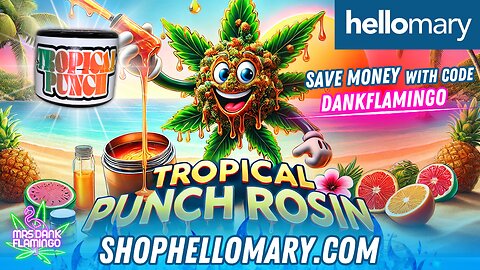 Trying Out Tropical Punch Rosin from Shop Hello Mary! Mrs Dank Flamingo Review!!