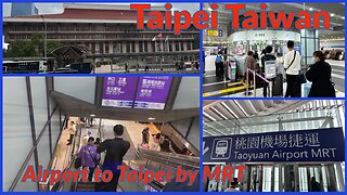 Taoyuan Airport MRT to Taipei Main Station for 160 NTD - Step by Step - Taipei Taiwan 2025