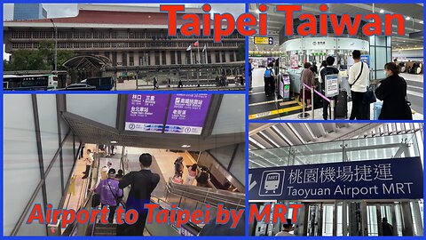 Taoyuan Airport MRT to Taipei Main Station for 160 NTD - Step by Step - Taipei Taiwan 2025