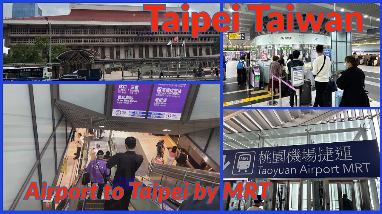 Taoyuan Airport MRT to Taipei Main Station for 160 NTD - Step by Step - Taipei Taiwan 2025