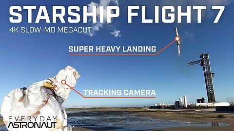 [4K Slow-Mo] Starship Flight 7 Launch & Catch // Clean Audio SUPER CUT!