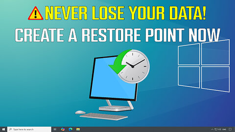 ⚠️Never Lose Your Data Again❗ Learn to Create a System Restore Point in Windows