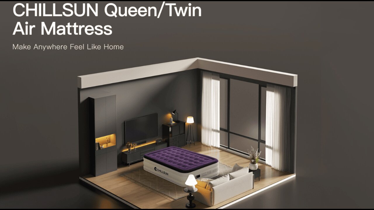 CHILLSUN Air Mattress Queen With Built in Pump