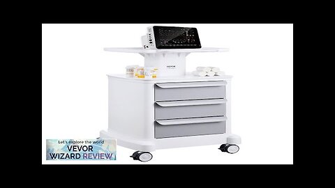 VEVOR 4 Tiers Lab Carts Mobile Medical Cart with 3 Drawers Review