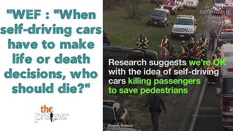 WEF : "When self-driving cars have to make life or death decisions, who should die?"