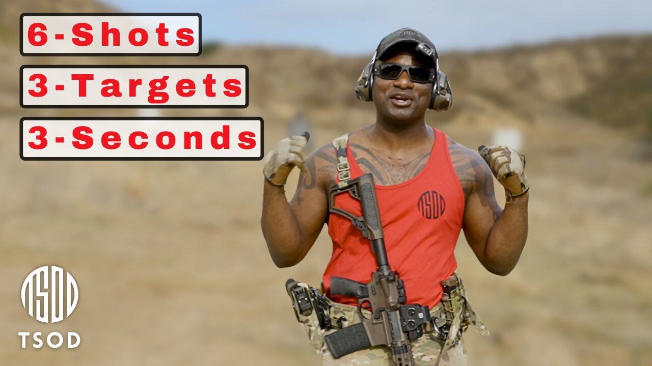 6 Shots, 3 Targets, in 3 Seconds!!! - AR-15 Speed Drill Mastery!