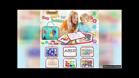 Busy Board Montessori Toys for Toddlers Sensory Toy Preschool Learning Educational Travel Review