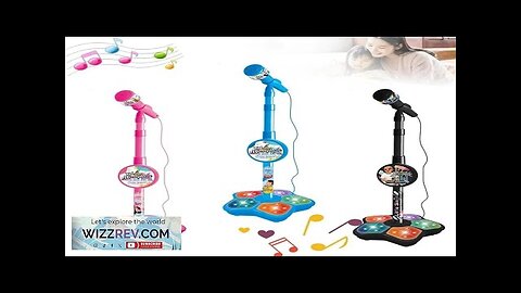 Kids Microphone with Stand Karaoke Song Music Instrument Toys Brain-Training Educational Toy Review