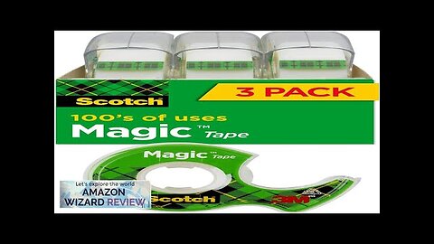 Scotch Magic Tape 3 Rolls Numerous Applications Invisible Engineered for Repairing 3/4 Review