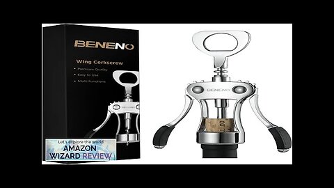 Wine Opener Zinc Alloy Premium Wing Corkscrew Wine Bottle Opener with Multifunctional Review