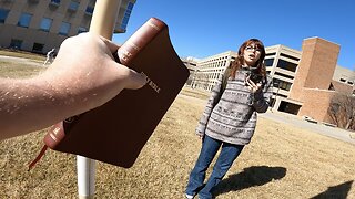 Preaching At A Local Campus: Sincere Christian Asks About Sabbath, One Young Lady Takes Some Tracts For Her Friend, Preaching Jesus and Warning of Sin To the Masses