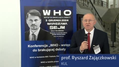 Konferencja WHO Ryszard Zajączkowski