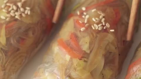 Rice Paper CCabbage Rolls *Cabbage Glass Noodles #shorts #Cooking