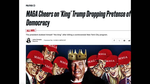 "LONG LIVE THE KING!" TRUMP REMINDS US THAT THE END OF THE REPUBLIC IS OFFICIALLY HERE!