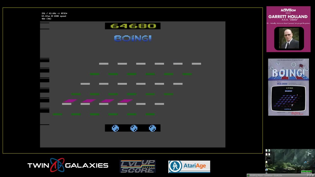 Atari 2600 EMU - Boing! - Game 1 X/X - 100,025