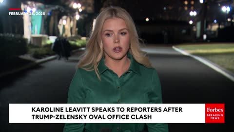 Karoline Leavitt briefs reporters after Trump-Zelensky Oval Office Clash