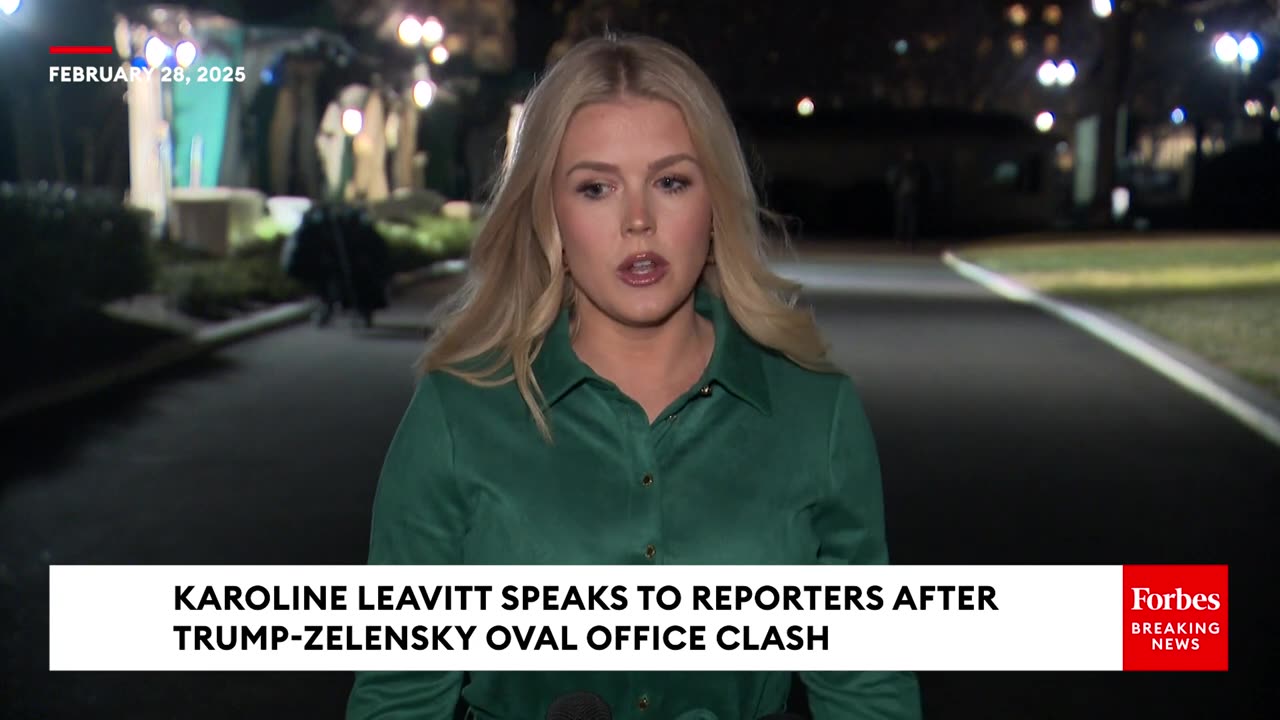 Karoline Leavitt briefs reporters after Trump-Zelensky Oval Office Clash