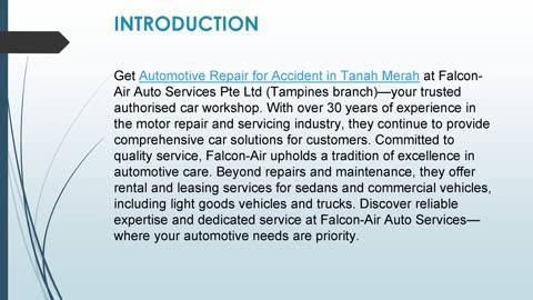 Get Automotive Repair for Accident in Tanah Merah