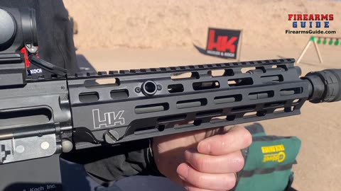 Heckler Koch MR556 A4 AR-15 Rifle at the range