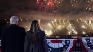 The General - BREAKING： President Trump and Melania Trump are enjoying a spectacular fireworks displ