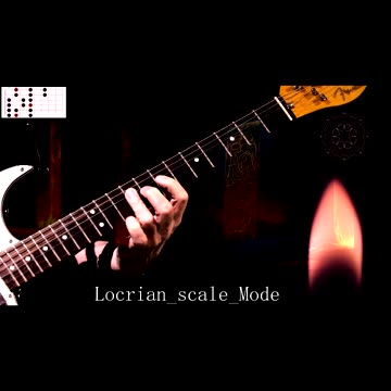 Locrian mode scale (3 notes per string)