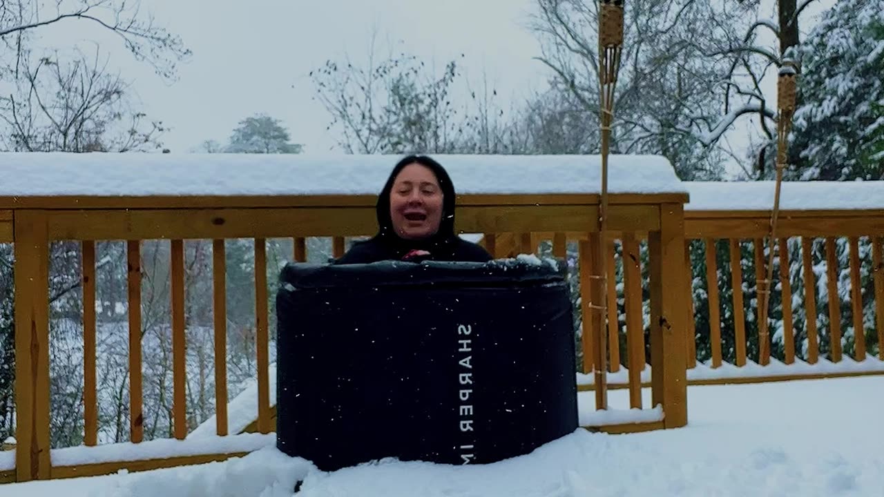 Ice Bath In The Snow