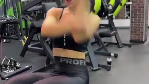 Funny blonde girl at the gym _ Hot girl Tiktok #shorts